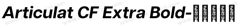 Articulat CF Extra Bold字体转换